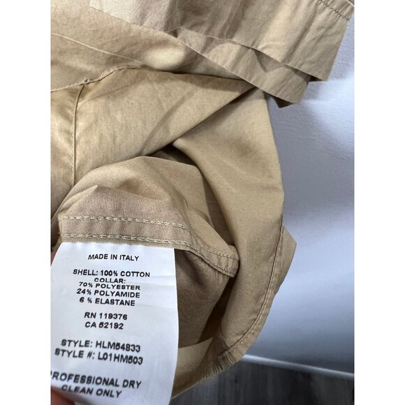 Helmut Lang Logo-Print Cotton Button-Up Shirt Beige Men’s XS $444 - Picture 4 of 6